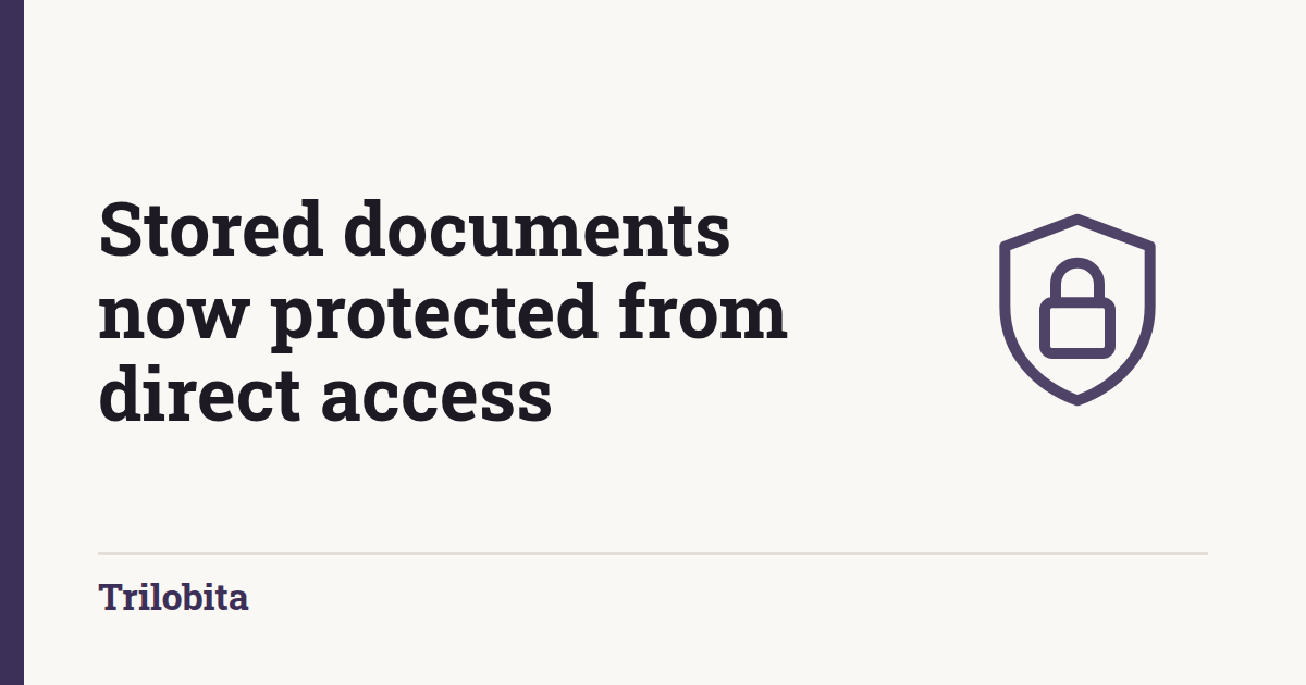 DocVault 1.5.6: stored documents are now protected from direct access